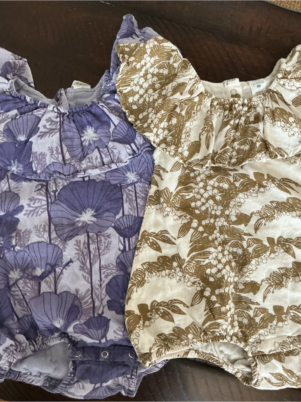 Kate Quinn Bundle of Two Organic Cotton Floral Rompers Size 18-24M - Picture 6 of 7
